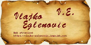 Vlajko Eglenović vizit kartica